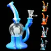 Smoking water pipes bulb shape silicone glass pipe Dab Rig hookahs bowls