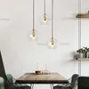 Modernt klart glas hängslampa kreativ ananasupphängning ljus hotellbar café trappa vardagsrummet metall hängande belysning