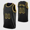 Stampato Personalizzato Design fai-da-te Maglie da basket Personalizzazione Uniformi della squadra Stampa Lettere personalizzate Nome e numero Uomo Donna Bambini Giovani Los Angeles007