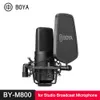 Boya by M800 M1000 Grote Diafragma Rophone Low-Cut Filter CardioID Condensator Studio Broadcast Live Vlog Video Mic