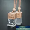 10pcs 6ml Frosted Glass Perfume Bottle Car Hangings Pendant Scent with Wood Cover