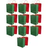Hediye Paketi 24 ADET Noel Kırmızı Ve Yeşil Çantalar İle Sicim Kolu Kraft Kağıt Kılıfı
