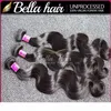 Mieszaj długość 830 dziewicze peruwiańskie ludzkie włosy splot 4PCS Lot Body Wave Hair Extensions Bella Hair Bundles8209286