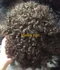 8mm Unità di tessuto da uomo Pezzi di capelli umani vergini indiani 4mm 6mm 10mm 12mm Onda Afro Parrucchino pieno di pizzo per afroamericani Express4767095