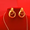 Серьги Ожерелье 24K Позолоченные Роскошные Дубай Ювелирные Изделия Африканские Свадебные Подарки Свадебные Украшения Для Женщин