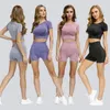 YOGA Kıyafet 2 adet Spor Tayt Spor Takım Elbise Dikişsiz Set 2021 Spor Giyim Yüksek Bel Pantolon Eşofman Kadın Fitness