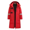 Vinter män Kvinnor 90% Vit Duck Down Jacket Mode Hooded Par Coat Male Plus Lång Tjockad Varm Down Coat White Parkas 211110