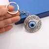 S2614 Joya de moda Símbolo turco Evil Ojil Key Anning Vintage Blue Eye Keychain