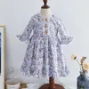 Lässige Baby Mädchen Kurzarm Blumenkleider Kinder Sommer Kinder Mädchen Prinzessin Kleidung 1-6Yrs 210521