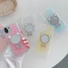 Custodie a specchio per gatti svegli con perle glitterate per Xiaomi Mi 11 Lite POCO X3 Pro F3 Redmi Note 10Pro 10S 9 9A 9C Cover morbida e trasparente