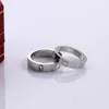 Designers ontwerpen ring voor mannen en vrouwen, luxe merk 4 mm 6 mm titanium stalen liefdesringen modeletters