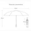 Ny Automatisk Folding Paraply Anti UV Sun Paraplyer Rain Women Silver Coating Travel Parasol Girls Flower Pattern