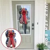 Decorative Flowers & Wreaths Fourth Of July Wreath Rustic Memorial Day Patriotic USA For Front Door Window Decoration