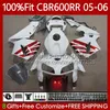 Fairings do OEM para Honda CBR600F5 CBR 600 RR F5 CC 2005 2006 Corpo 72No.176 CBR 600F5 600cc 600rr 05-06 CBR-600 CBR600 RR CBR600RR 05 06 Molde de injeção Bodywork White