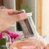 Gute klare Borosilikatglas-Teekanne mit 304 Edelstahl-Ei-Sieb, hitzebeständige lose Blatt-Teekanne, Werkzeug, Wasserkocher-Set 210621
