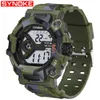 Cool luminosos homens esportes assistir high-end cinta de silicone militar relógio de pulso militares water impermeável relógios digitais reloj de hombre g1022