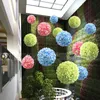 20cm to 40 CM Elegant Hydrangea Flower Ball Hang Kissing Balls Ornament for Wedding Event and Shopping Malls Opened Decor2849279