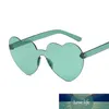 Glasses Female New One Piece Love Heart Lens Sunglasses Women Transparent Plastic Glasses Style Sun Clear Candy Color Lady Factory price expert design Quality