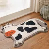 Mucca Tappetino da bagno Fluffy Floccante Tappeto da bagno Lato antiscivolo Tappeto Tappetino per animali Zerbino Casa Camera dei bambini Nursery Decor 211109