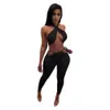 Tracksuits Women Designer Clothes Cute Outfits Halter Tops Slim Sexig Solid Color Casual Fashion Two Piece Pants Suit