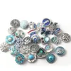 2021 vente en gros 18mm fleur forme Noosa bijoux interchangeables bracelets à bricoler soi-même métal gingembre boutons pression avec cristaux