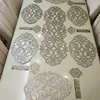 Lyxig glänsande glasfraktur (Sims) Sarayli ottomanska motiv bordslöpare, bröllopsuppsättning (6,8,12 personer set) 211117