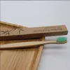 Ensemble de brosse à dents en bambou naturel coloré contracté, poils souples au charbon de bois, blanchiment des dents, brosses à dents en bambou souples dentaires orales 1035645