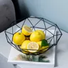 Iron Mesh Woven Fruit Basket Kök bänkskål Vegetabilisk Dekorativ Holde 210609