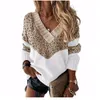 20 Colors Womens Sweaters Ladies Sexy Sweater Women V-neck Lace Pullover Long Sleeve Solid White Jumper Warm Winter Autumn