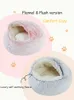 Inverno 2 in 1 Cuccia per Gatti Casa Lunga Peluche Cuccia per Cani Ciambella Cave Cuddler Caldo Sacco a Pelo Cuscino per Divano Nido per Piccoli Cuccioli Gattino 210722