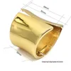 Eenvoudig ontwerp grote armband voor vrouwen glanzende verklaring sieraden goud / zilver kleur armband femme accessoires manchet armband Q0717