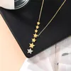 Pendant Necklaces 2021 Design Titanium Steel Stars Choker For Women Trendy Temperament Jewelry Long Gifts Never Fade