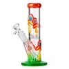 Hookahs Glow In the Dark Oil Dab Rigs 18.8mm Joint Big Bong Straight Perc Water Pipes 8 Inches Diffused Downstem