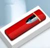 Novelty Electric Touch Sensor Cool Lighter Fingeravtryck USB Uppladdningsbara bärbara vindtäta tändare Rökning Tillbehör4 Färger