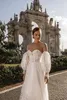 Abiti da sposa eleganti Sexy Sweetheart Maniche lunghe Pizzo Paillettes Abiti da sposa Custom Made Backless Sweep Train A Line Dress Robe De Mariee