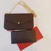 Limited promotion Women Shoulder bags Fashion 3pcs/set Handbags Purse Quality Leather Chain Lady bag Card holder Wallet 5color