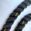 25mm2.8m Adult Fitness MMX Fighting Training Thick Rope Black And Yellow Physical Polyester Weight-bearing Skipping Jump Ropes