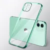 Cases For iPhone 15 Pro Max 14 Plus 13 Mini 12 11 Plating Electroplated Lens Protection Shockproof Transparent Clear Soft TPU Rubber Silicone Clear Case Cover