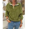 Streetwear Fashion Plus Size Plush Sweater Women Long Sleeve Zipper V-Neck Casual Pullovers Tops Autumn Winter Warm Sweater Coat X0721