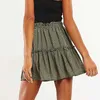 Summer women Chiffon Swing skirt high waist female mini A-line flower club wear ladies sexy short beach s 210621