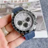 NY LA GM Brand Watch Men Multifunction Style Rubber Strap Quartz Wrist Watches Small Dials Can Work R165 DBG MLB