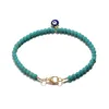 S2481 Bijoux de mode Beads Evil Oeil Anklet Turquoise Perles Bleu Paire Pendentif Anklets