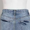 Пэчворк крест ремешок джинсовые женские шорты высокой талии дыры кисточкой уличные женские летние мода 210521