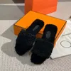 2022 topkwaliteit mode dames bont slipper sandalen schoenen bohemian diamant slippers vrouw flats flip flops schoenen zomer strand sandalen