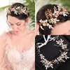 Wedding Headpiece Gold Tiaras Hair Vines Bridal Women Hairbands Accessories Silver Color Headbands Flower Jewelry Clips & Barrettes