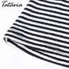 Causal Knitted Long sleeve Women Shirt Pullover Slim Striped Female T Shirts V-Neck Tops Feminina Ladies Clothes TATARIA 210514