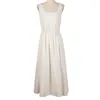 Casual Dresses Summer Women's Elegant White Dress Romantic Beautiful Elastic Waist Midi ärmlös tank för kvinnor267r