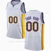 Tryckt anpassad DIY Design Basketball Jerseys Customization Team Uniforms Skriv ut Personliga Brev Namn och Nummer Mens Kvinnor Kids Ungdom Los Angeles0011