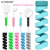 Charging Cable Protector For iPhone Phones Cables holder Ties cable winder Clip For Mouse USB Charger Cord management organizer