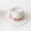 Летняя шляпа для женщин монохромная повязка соломенная козырька повседневная простота джазовая равнина ультрафиолетовая защита пляж Шляпа Шляпа Delm22